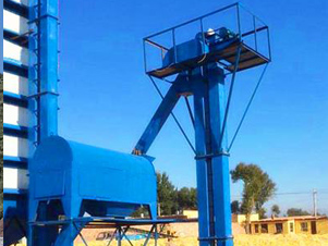 Grain bucket elevators scene