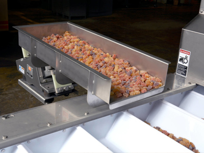Micro Vibrating Feeder used in confectionery production plant