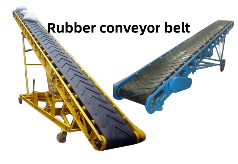 What are the parts of a rubber conveyor belt