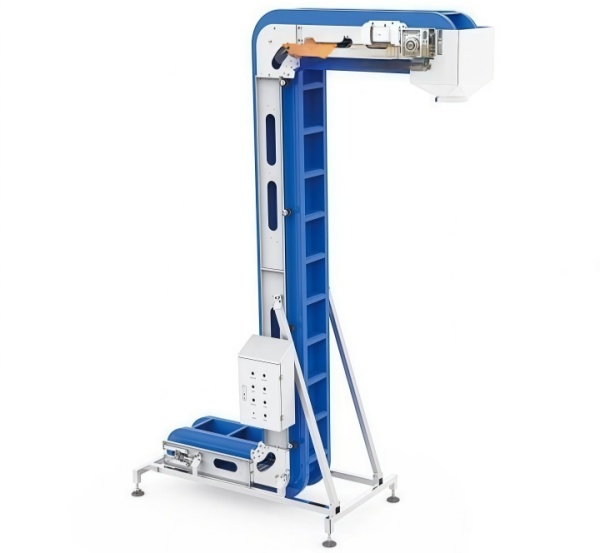 Vertical Belt Conveyor System | 90° Space-Saving Lifting