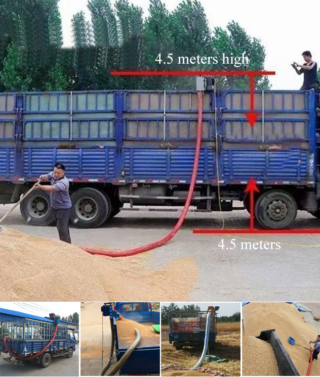 Application of portable grain suction machine