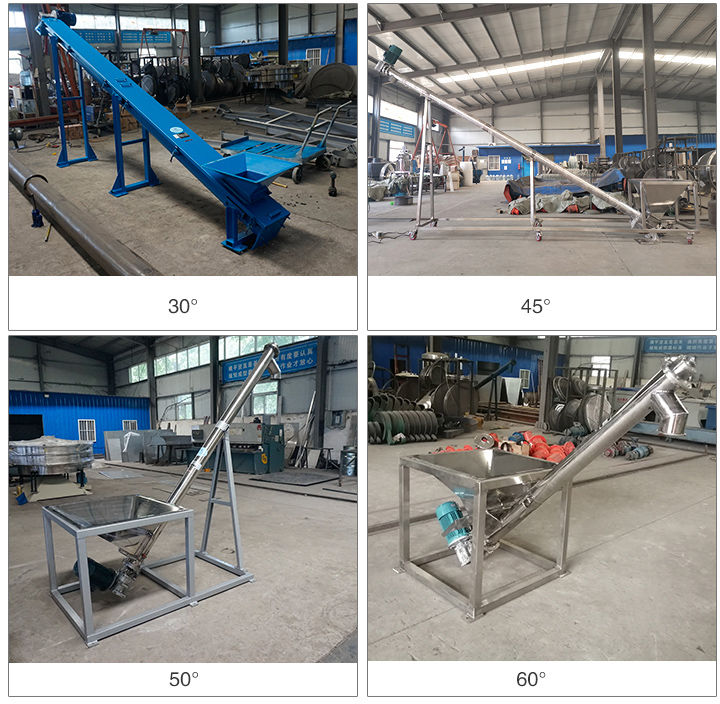 angle of inclined screw conveyor