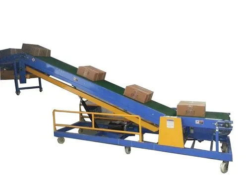 Loading belt conveyor for truck loading/unloading