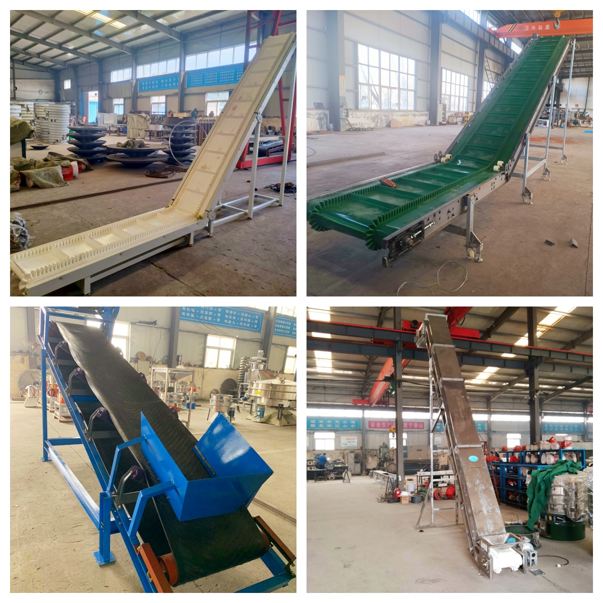 What types of belt conveyors are there?