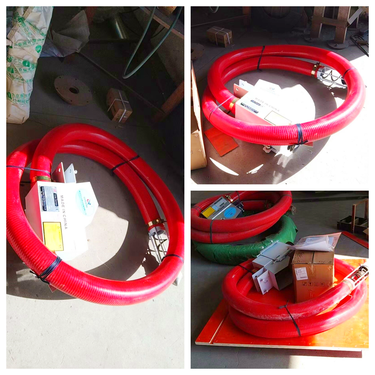 Grain suction machine type material discharge equipment
