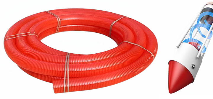 Rubber granules flexible screw conveyor