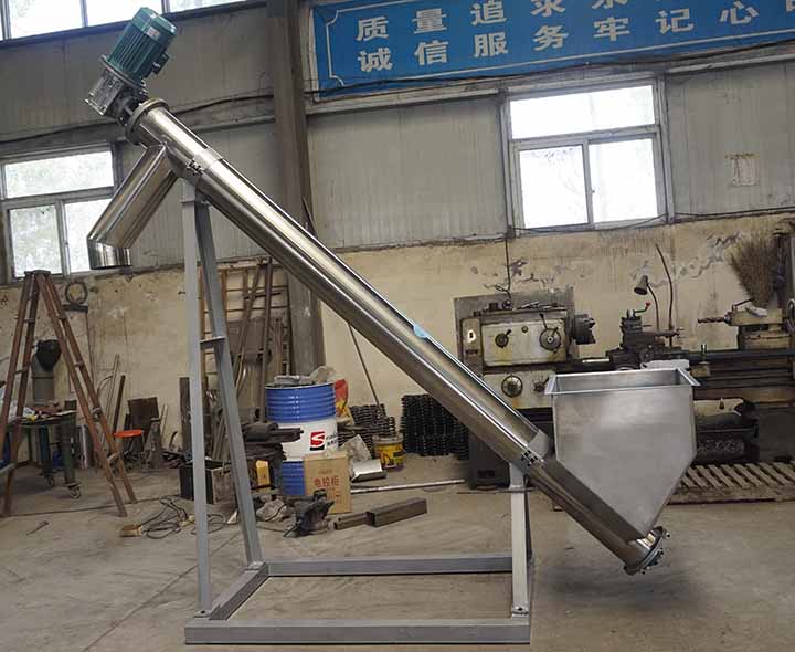 Stainless steel tubular sulphur powder screw conveyor