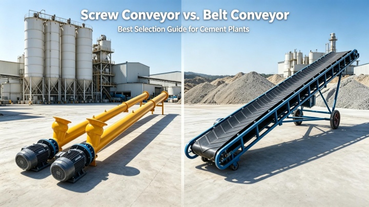 Screw conveyor vs belt conveyor comparison for cement plant material handling systems